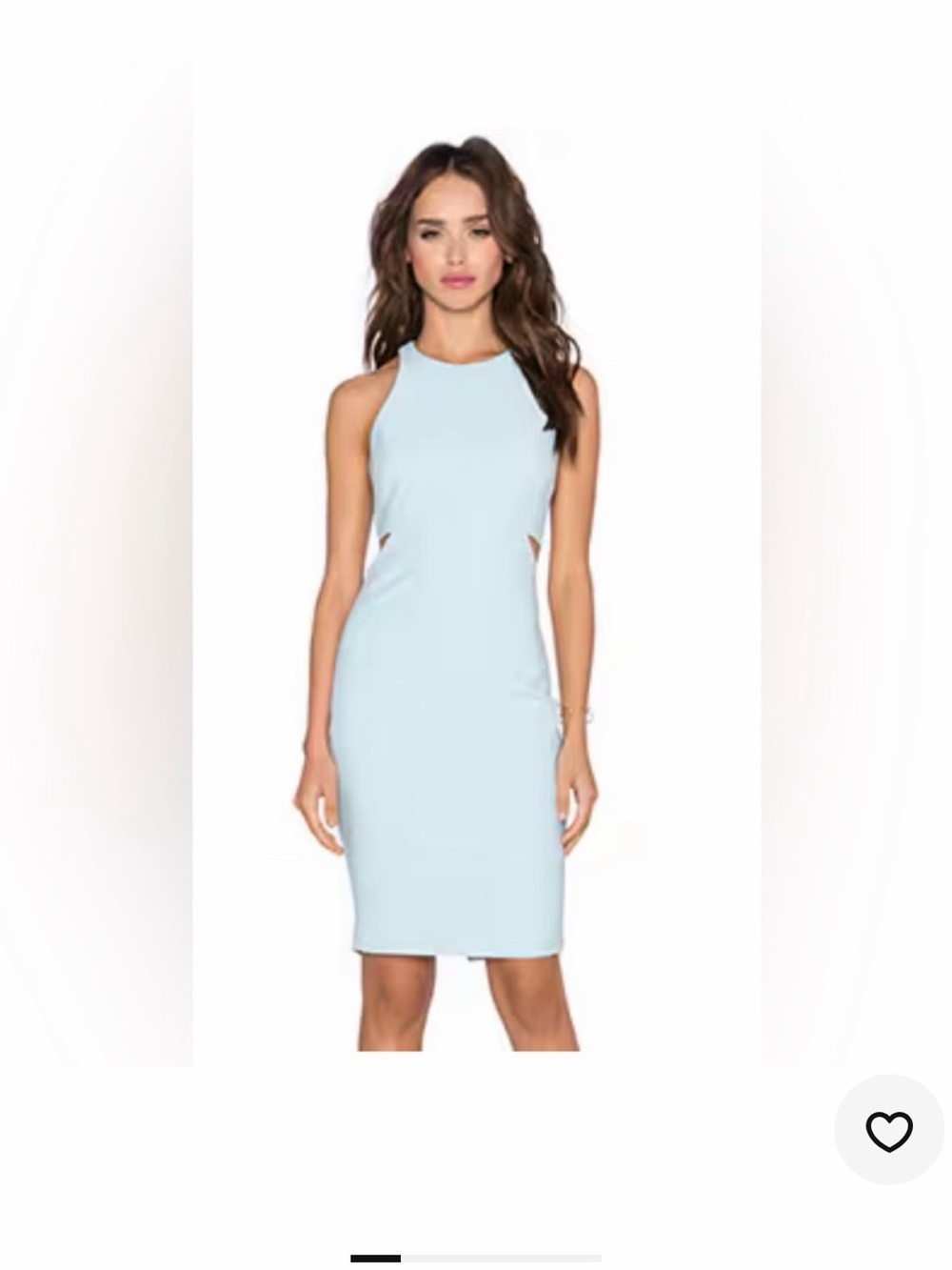 Elizabeth and James Light Blue Sleeveless Midi Sheath Dress